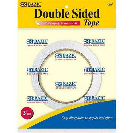 BAZIC PRODUCTS Bazic 1in X 20 Yard 720in Double Sided Tape Case of 24 926